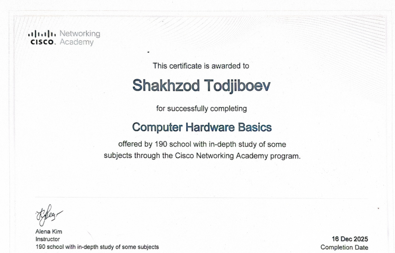 Backend Development Certificate